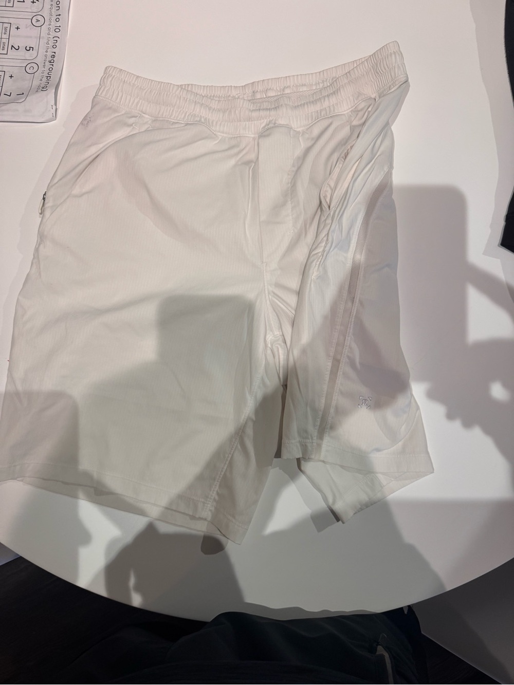 lululemon athletica Men's White Athletic Shorts - Picture 3 of 4